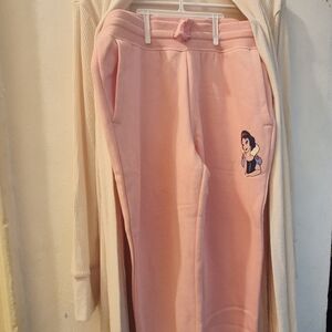 Disney Pink Sweatpants with Character Design